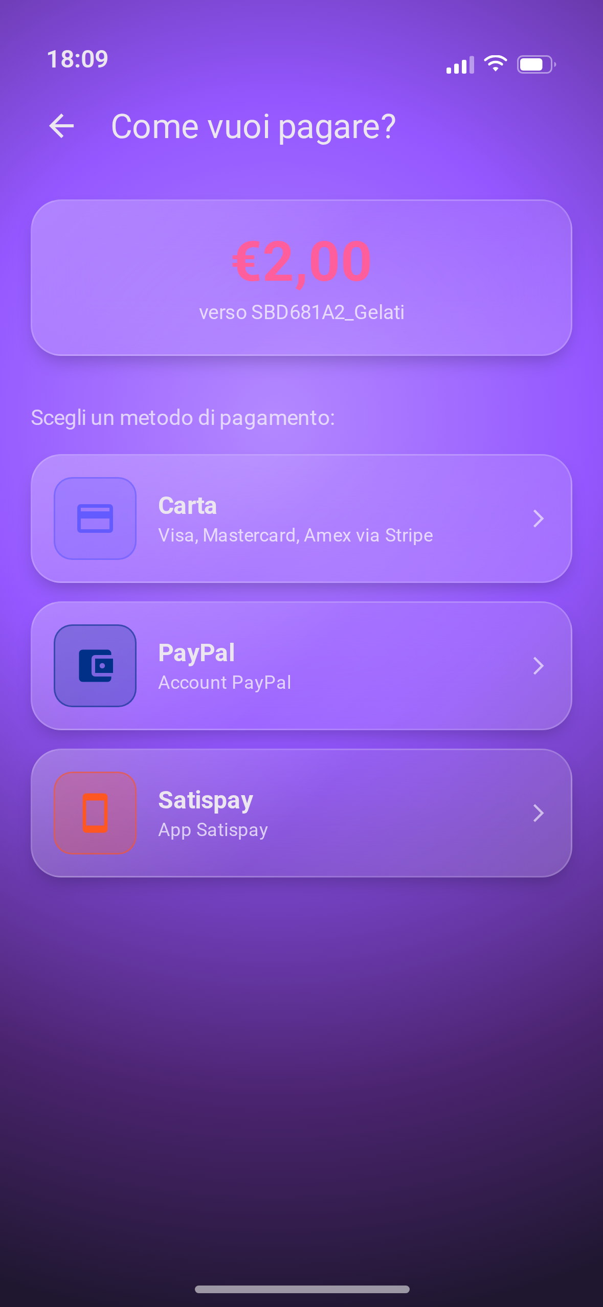 EllePay: si sceglie l'importo e il metodo di pagamento